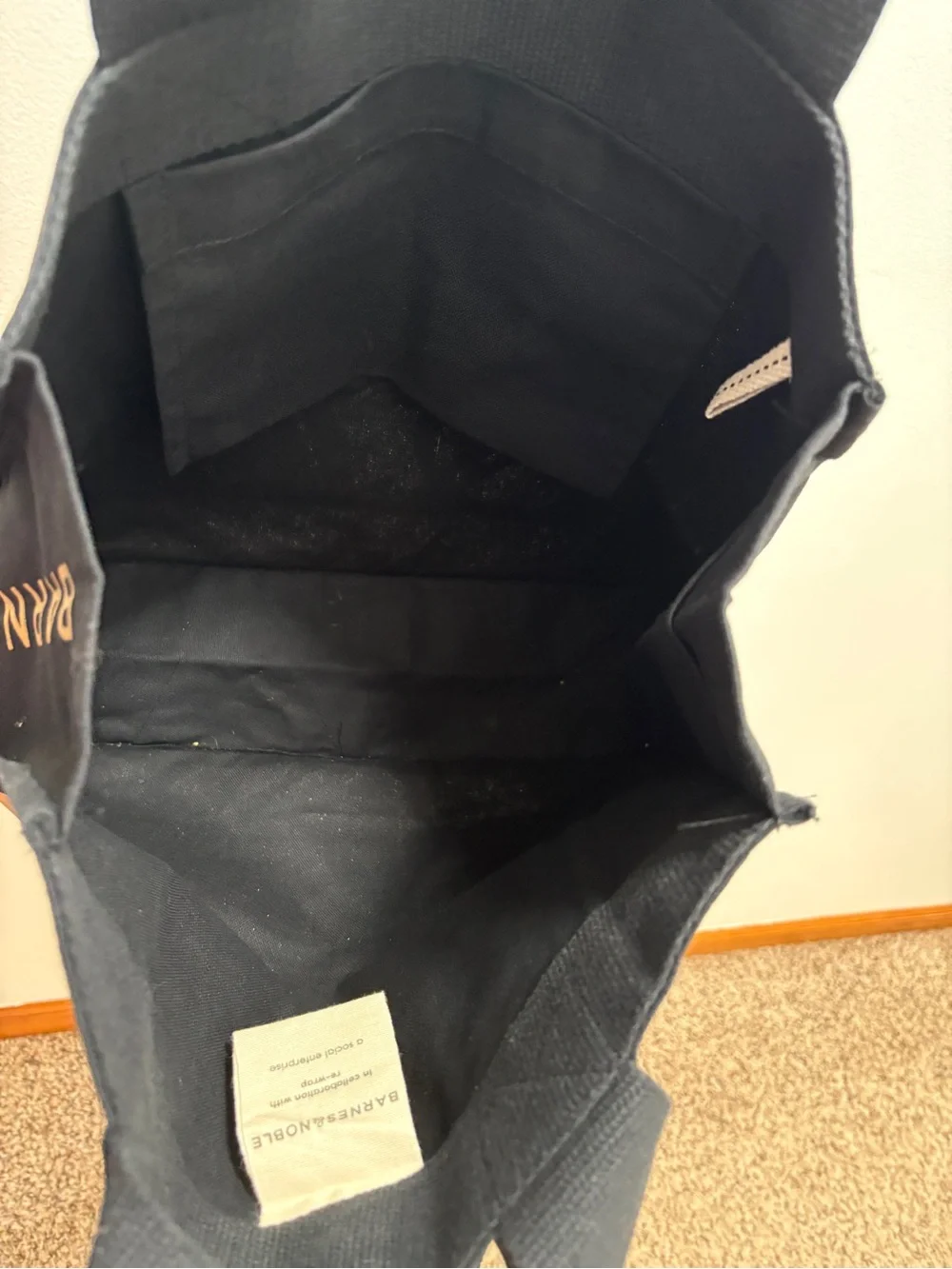 Barnes & Noble Black Tote with Gold Accent